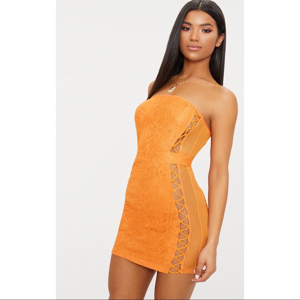 Pretty Little Thing Orange Mini Dress